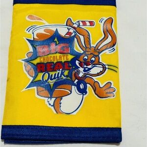 Vintage Real Quik Chocolate Bunny Print Wallet - Yellow & Blue